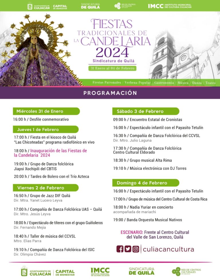 Todo listo para las Fiestas Tradicionales de la Candelaria 2024 en ...
