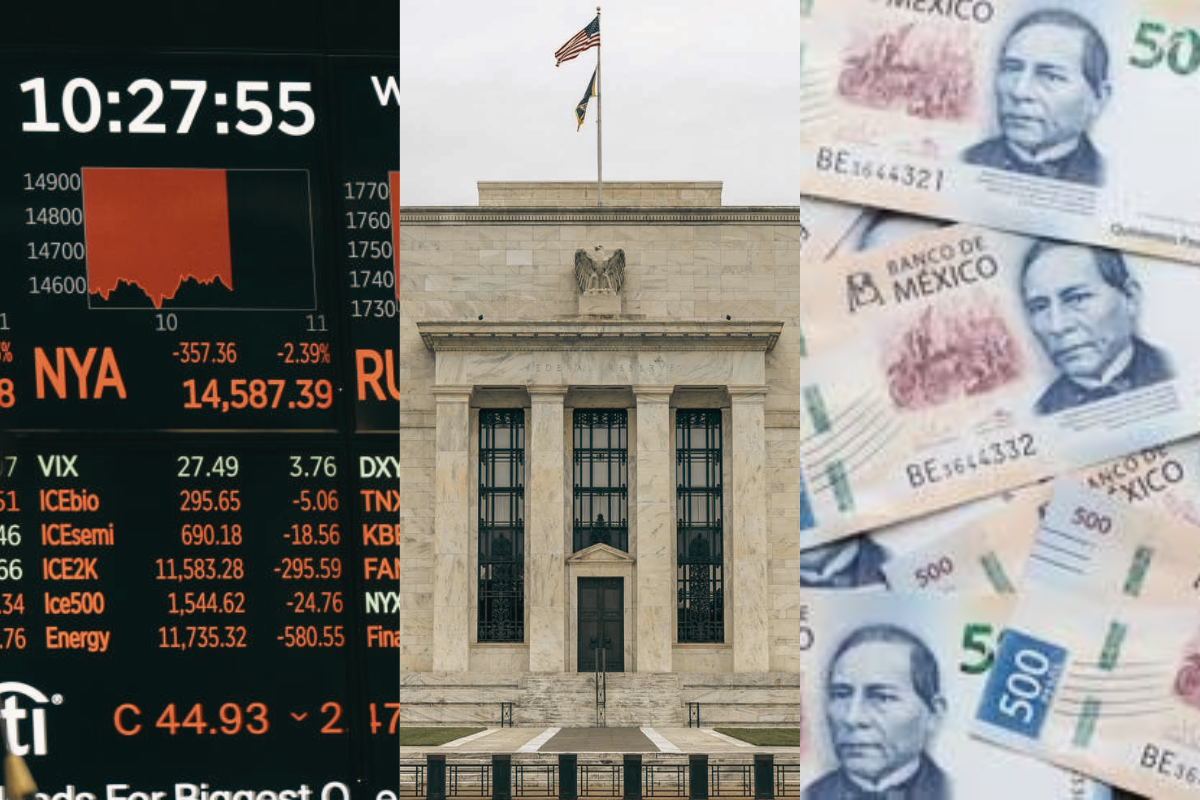 Caída de Wall Street, decisión de la Fed y peso mexicano frente al dólar