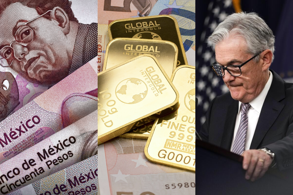 Peso mexicano cae, oro sube a máximo histórico, declaraciones de la FED sobre política monetaria.