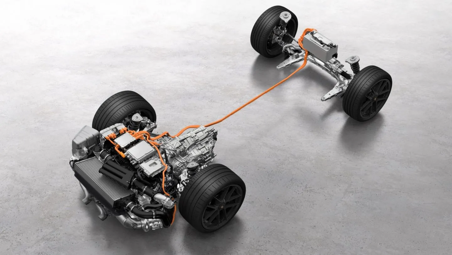 Porsche 911 Hybrid sistema de propulsión motor, turbo