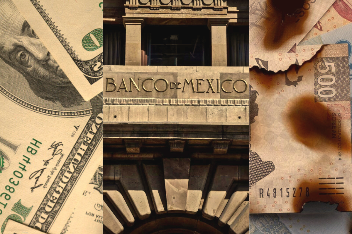 Peso mexicano cae ante anuncio de Banxico