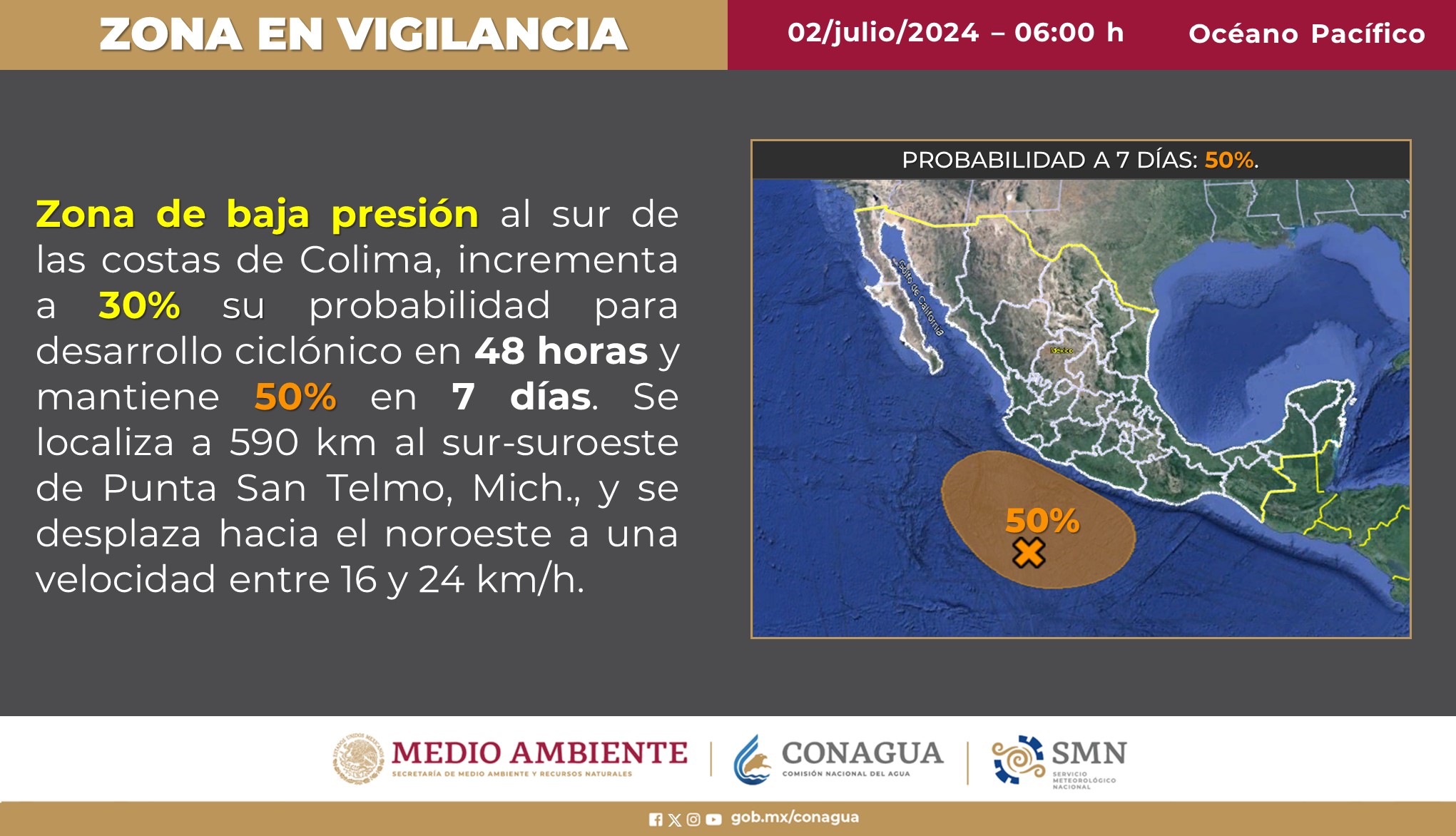 Clima Sinaloa 2 de julio 2024