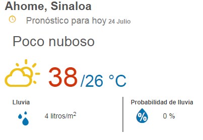 clima ahome 24 de julio 2024