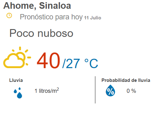 clima los mochis 11 de julio