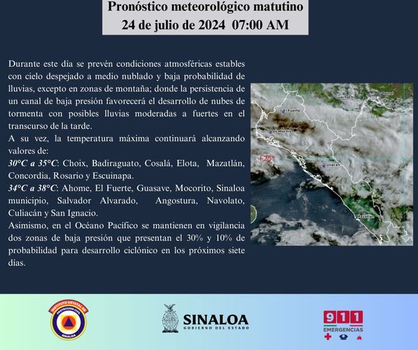 clima ahome 24 de julio 2024