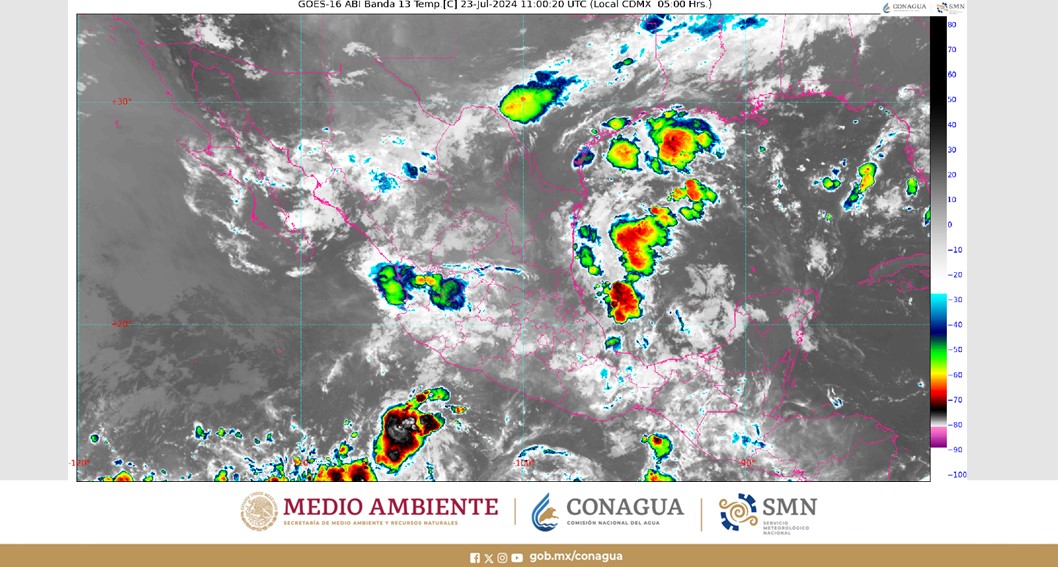 Lluvias, clima Sinaloa, 23 de julio 2024