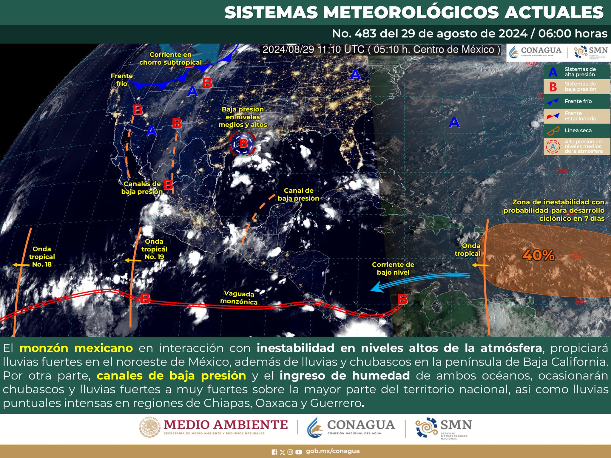 clima sinaloa 29 agosto 2024