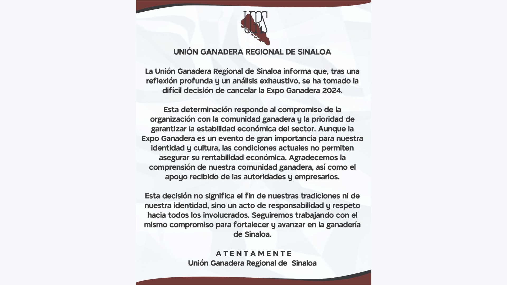 Palenque de Culiacán se llevará acabo pese amenazas al gobernador Rocha Moya.