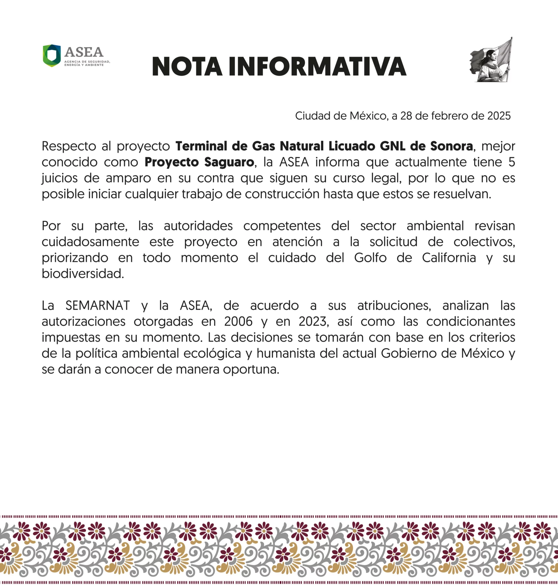 ASEA anuncio proyecto sahuaro
