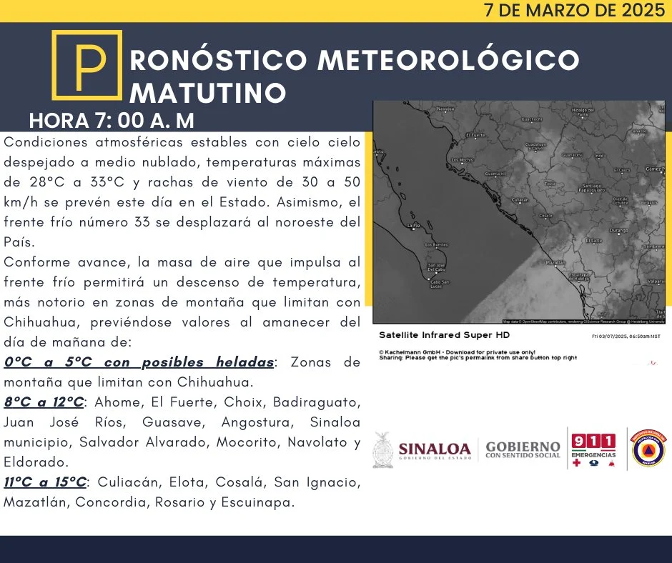 clima sinaloa 7 de marzo