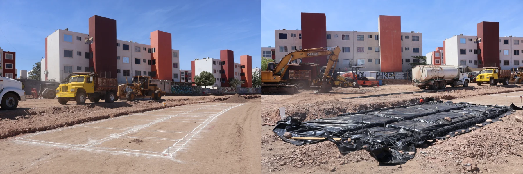 Cumbres del Sur los vecinos pararon los trabajos de construccion