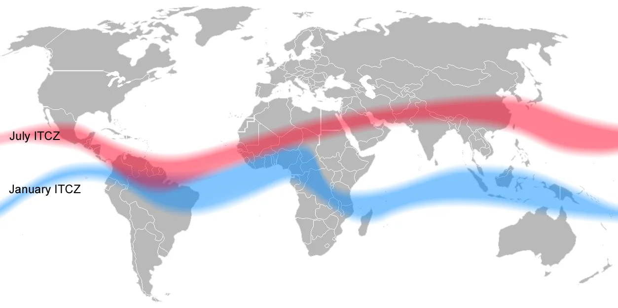 ITCZ_enero-julio-Zona de convergencia intertropical