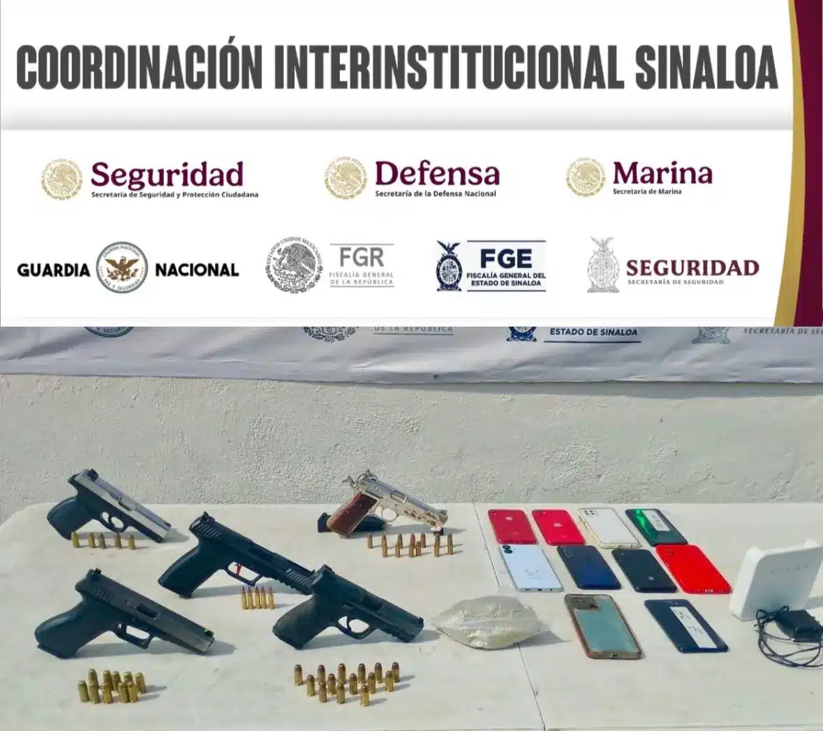 Armas decomisadas Culiacán