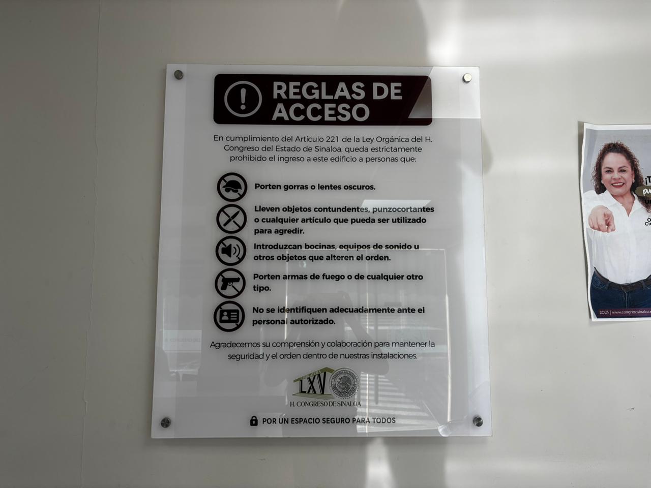 reglas-acceso-ingreso-congreso-sinaloa-seguridad