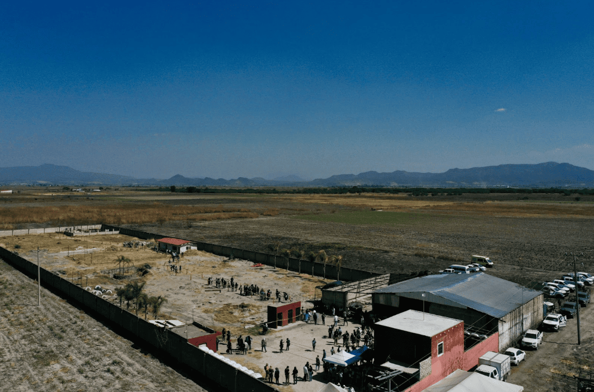 Vista del rancho Izaguirre el 20 de marzo de 2025, cuando las autoridades organizaron un recorrido por el predio. (Lucía Flores)
