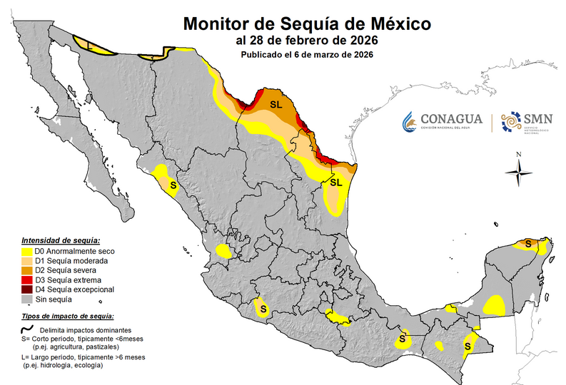 Monitor de sequía mapa