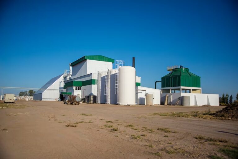 La planta de energía eléctrica en Ticino, Argentina, funciona con cáscaras de maní. Foto: cortesía SGCT.