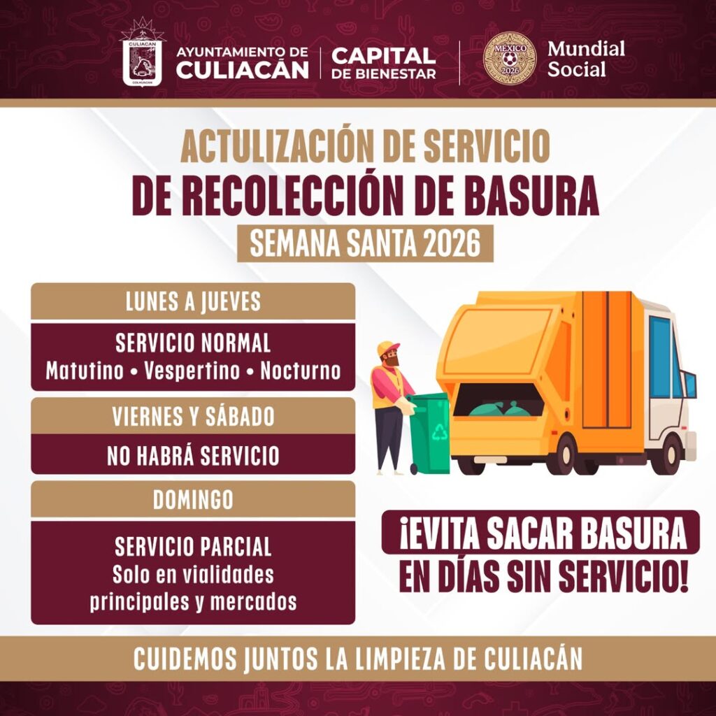 Anuncian modificaciones en la recolección de basura por Semana Santa ...