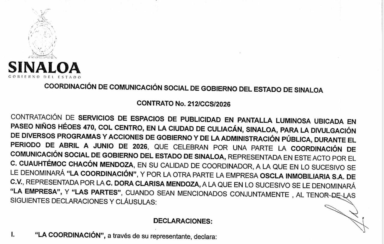 copia de pantalla a contrato