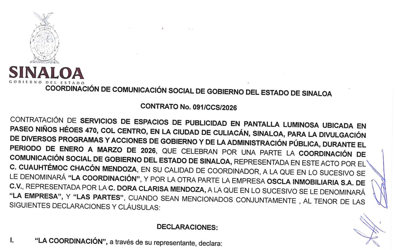 copia de pantalla a contrato